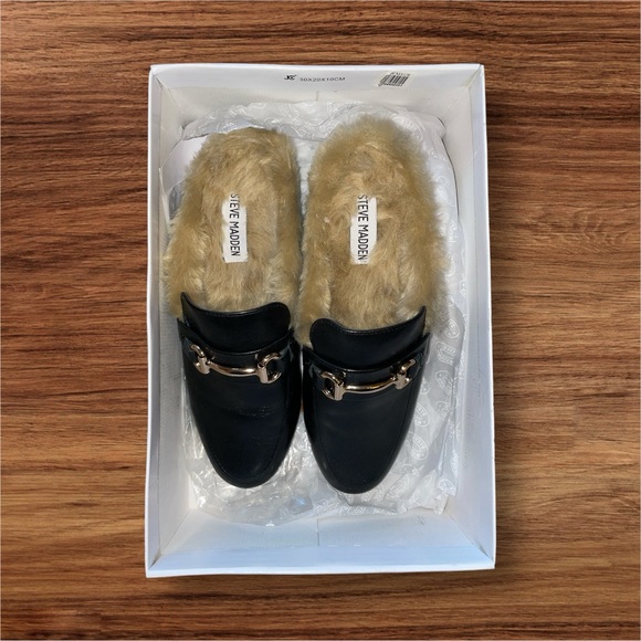 Steve Madden Women’s Jill Black Leather Loafer NWT size 7.5 - Picture 2 of 6